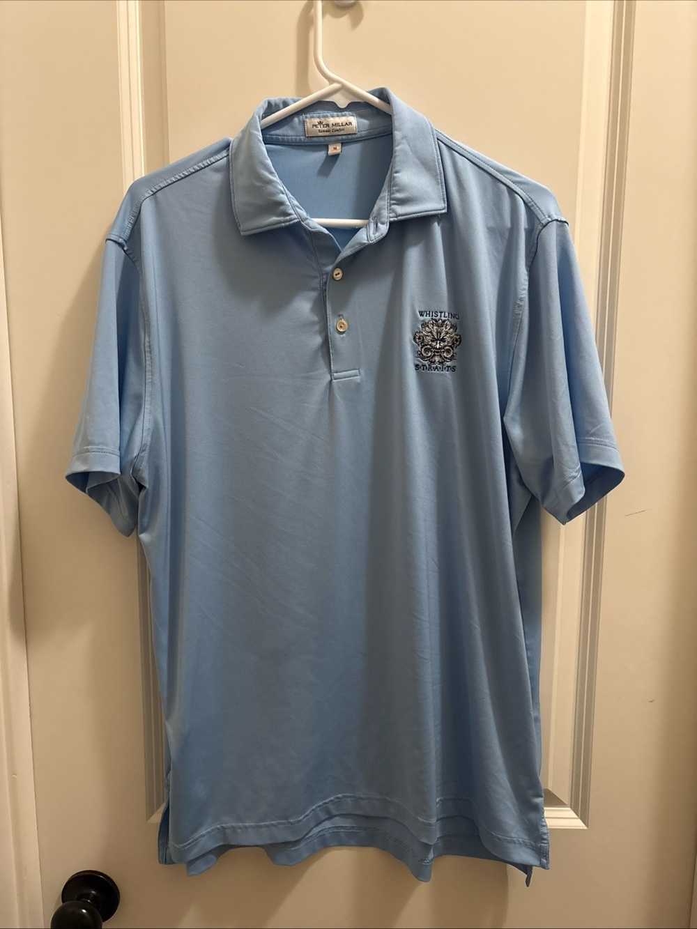 Peter Millar Summer Comfort Whistling Straits Blue Golf Polo Men’s Size Medium